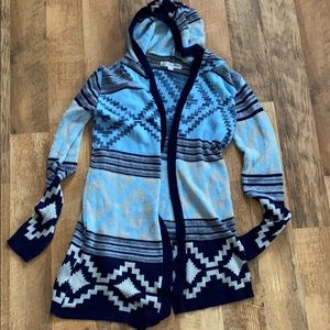 Open front Aztec cardigan
